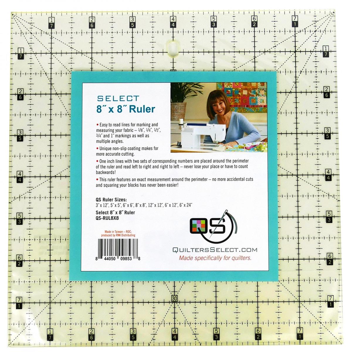 QUILTERS SELECT - Non-Slip Ruler 8in x 8in