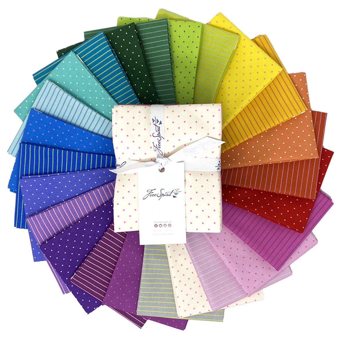 TULA PINK - True Colors - Tiny Dots - Fat Quarter Bundle