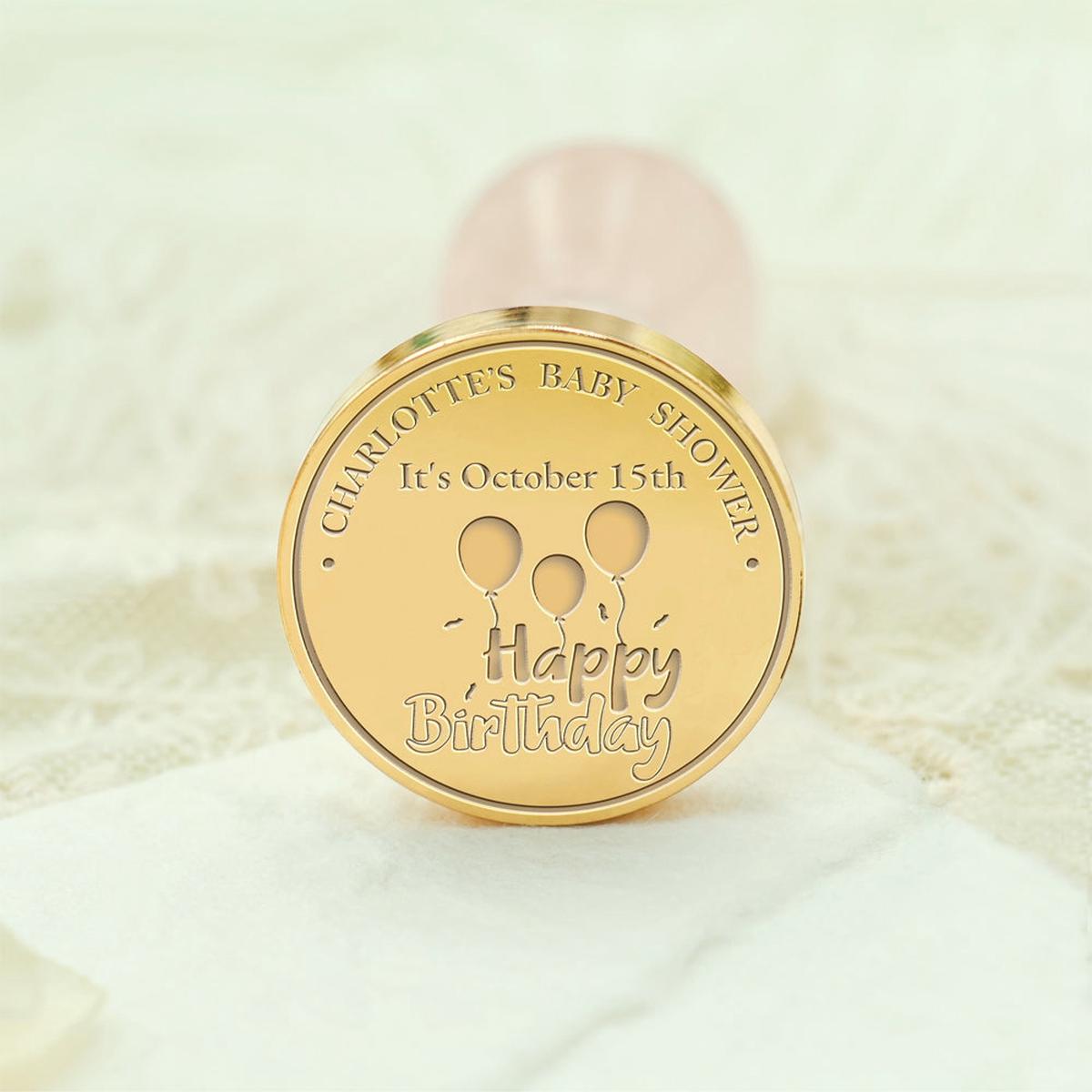 Birthday Bliss Custom Wax Seal Stamp - Style 8