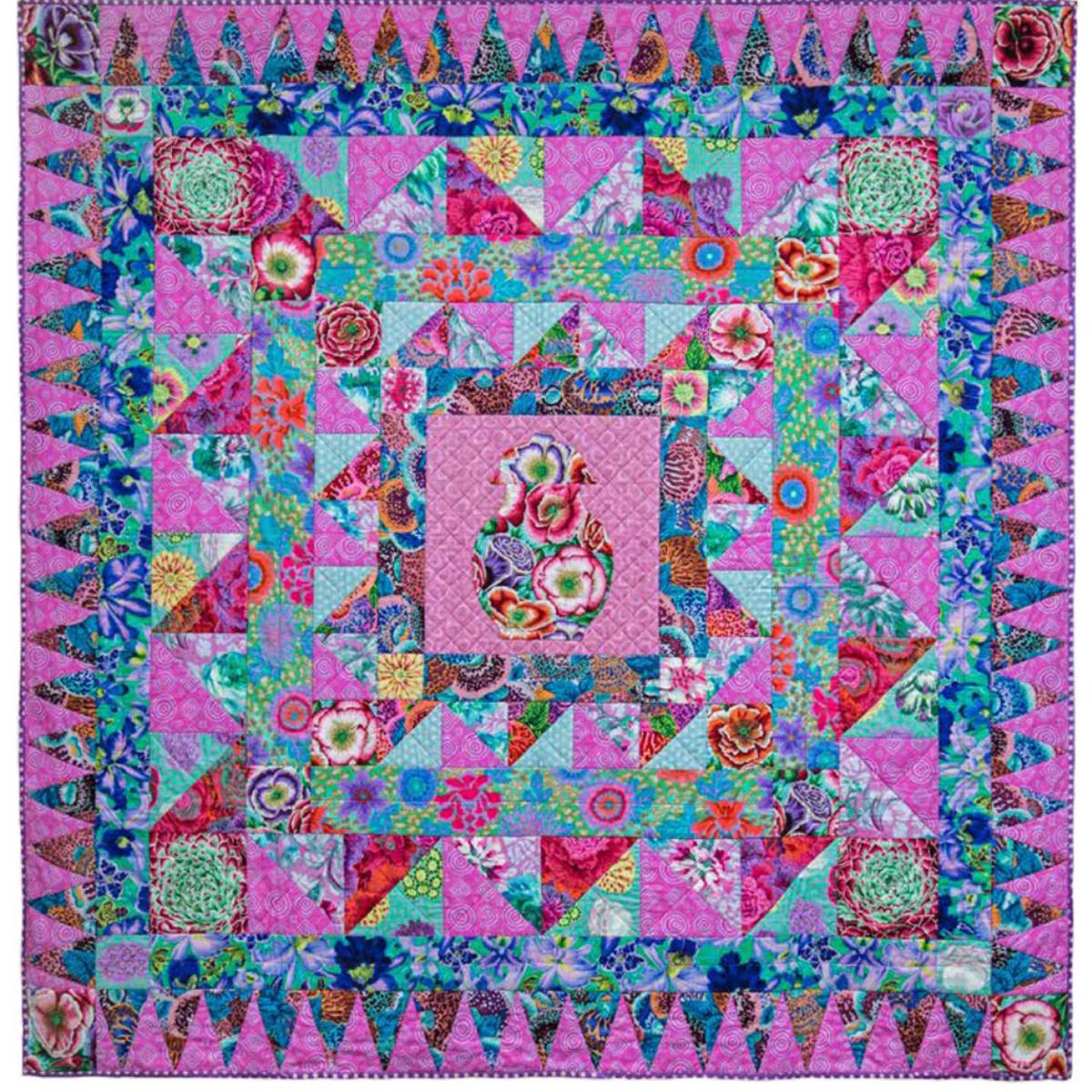 KAFFE FASSETT - QUILTS IN COTSWOLDS - FLOWERY JAR Quilt Kit