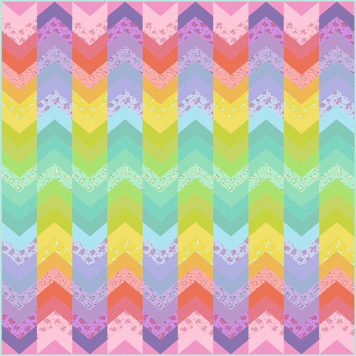 TULA PINK - TRUE COLORS 2025 - Woven Ribbons Quilt Kit
