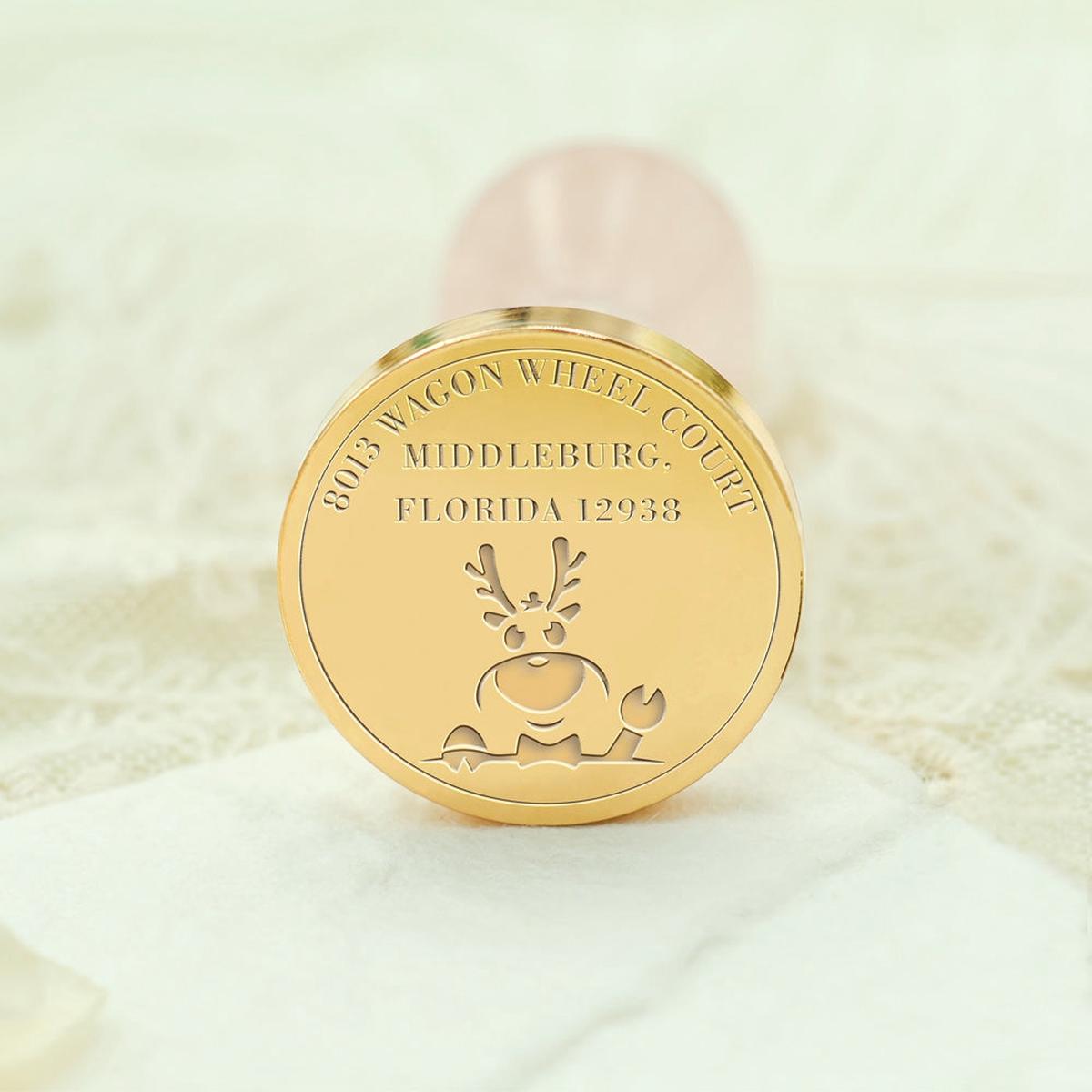Moose Head Christmas Custom Address Wax Seal Stamp
