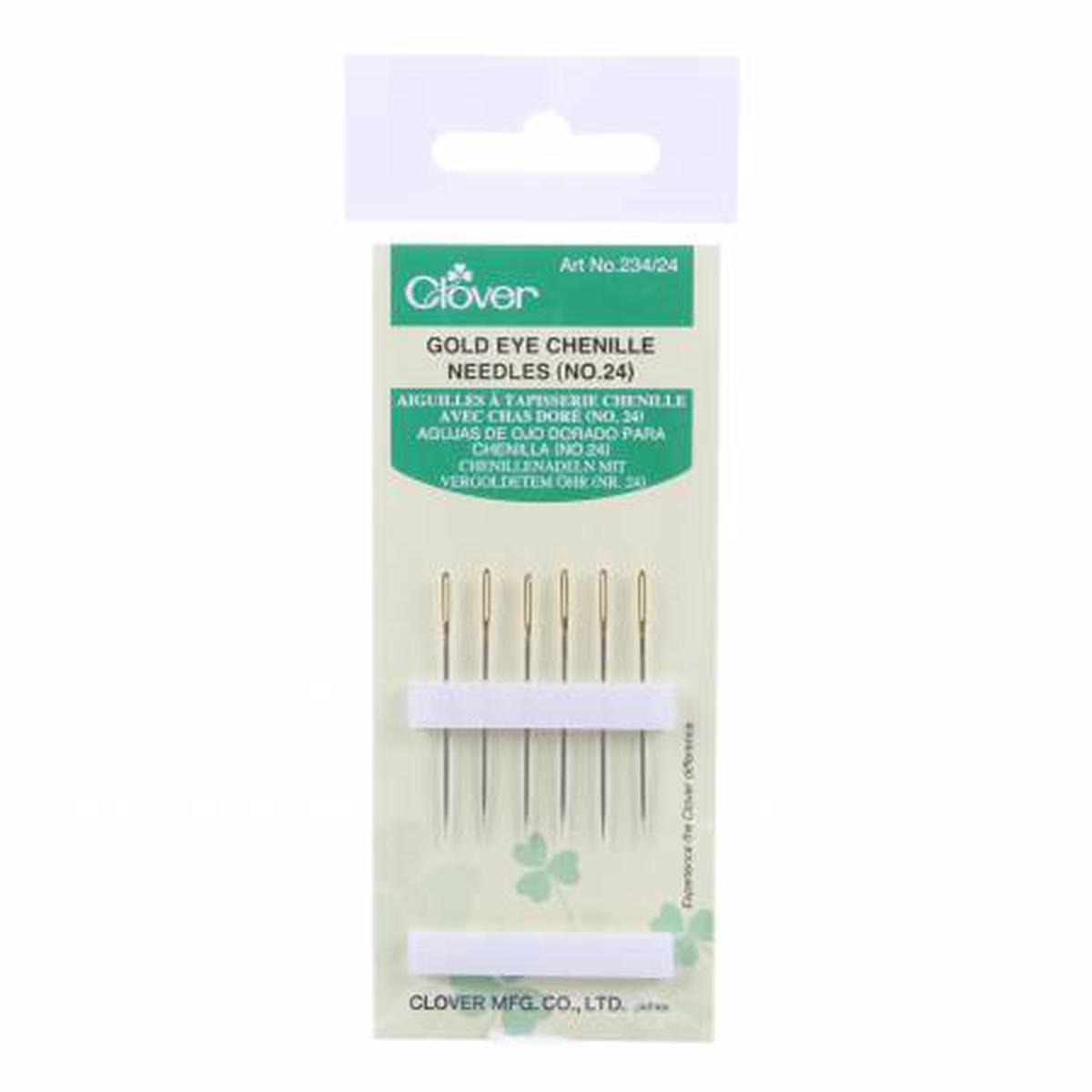 Clover Gold Eye Chenille Needles (NO. 24)
