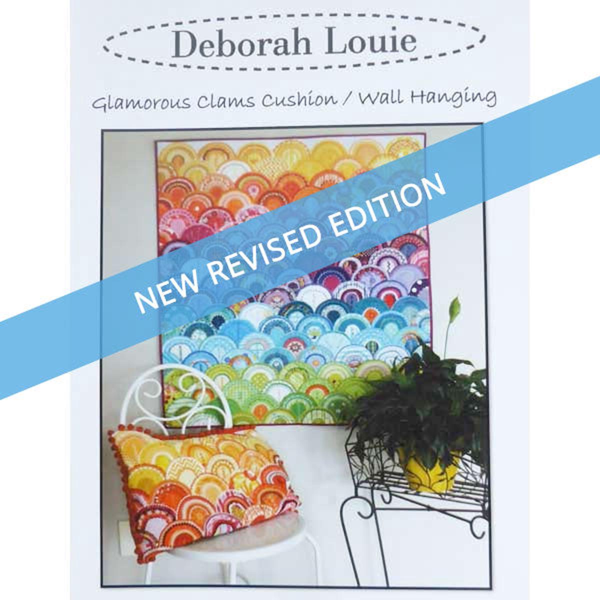 DEBORAH LOUIE - Rainbow Glamorous Clams Cushion/Wall Hanging: Book & Template Sheet