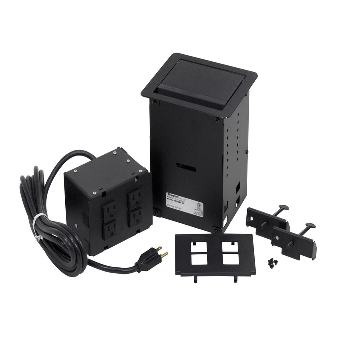InteGreat All Power Table Box, Cord Ended, Black