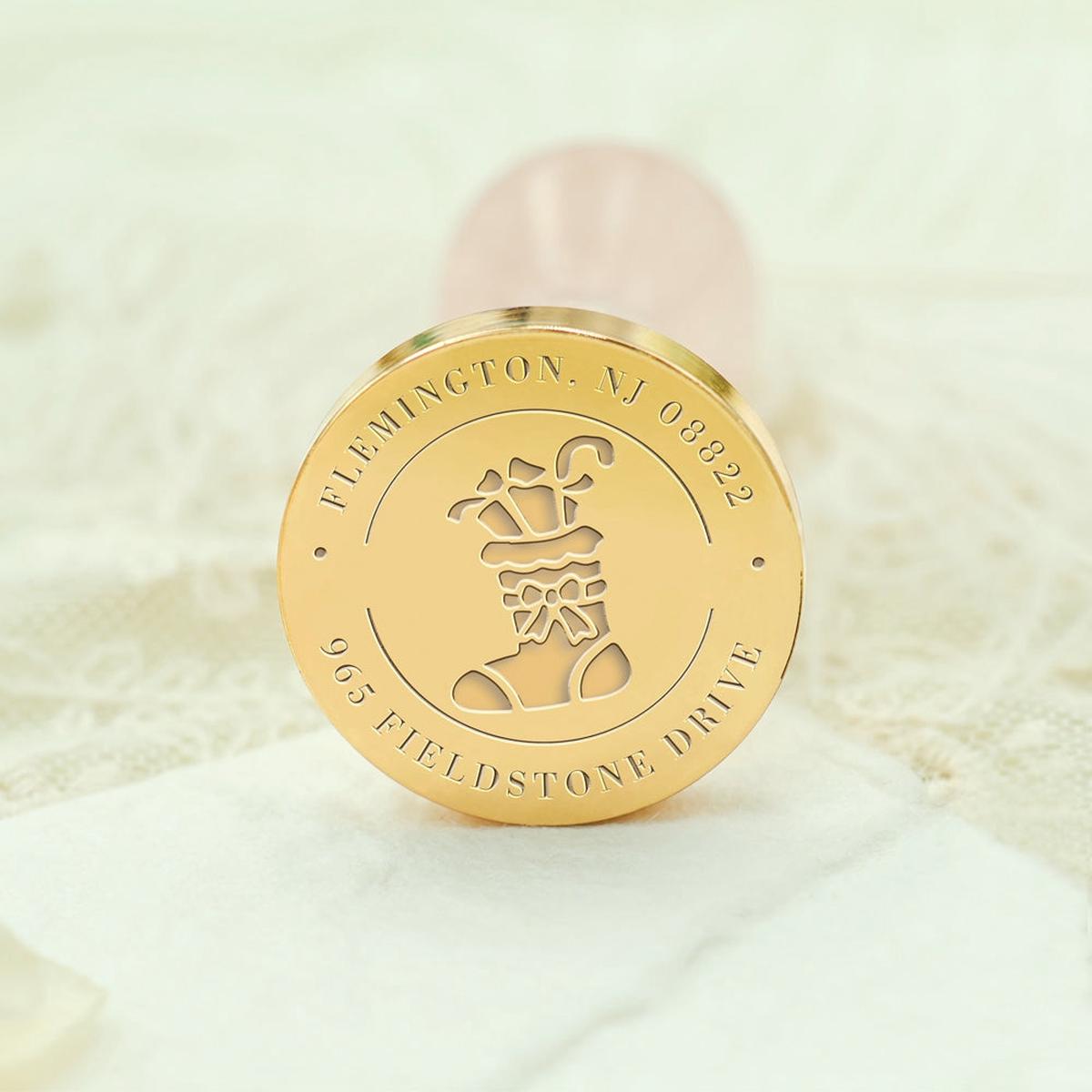 Christmas Stocking Custom Address Wax Seal Stamp