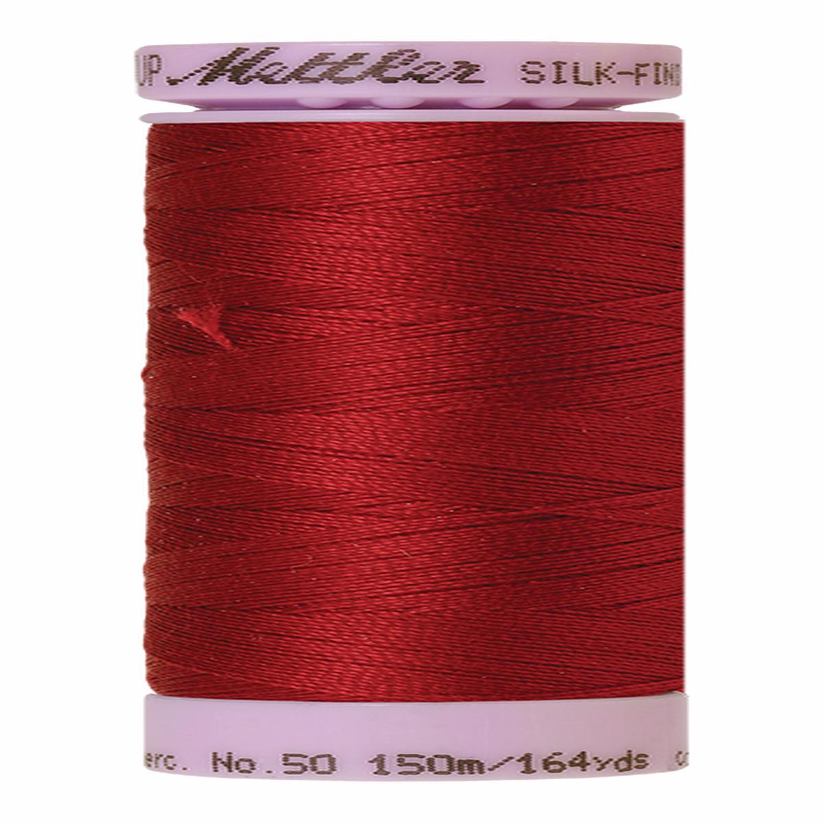 Mettler Silk-finish 50wt Solid Cotton Thread 164yd/150m Fire Engine