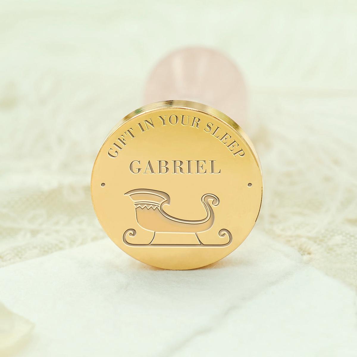 Sleigh Christmas Custom Name Wax Seal Stamp
