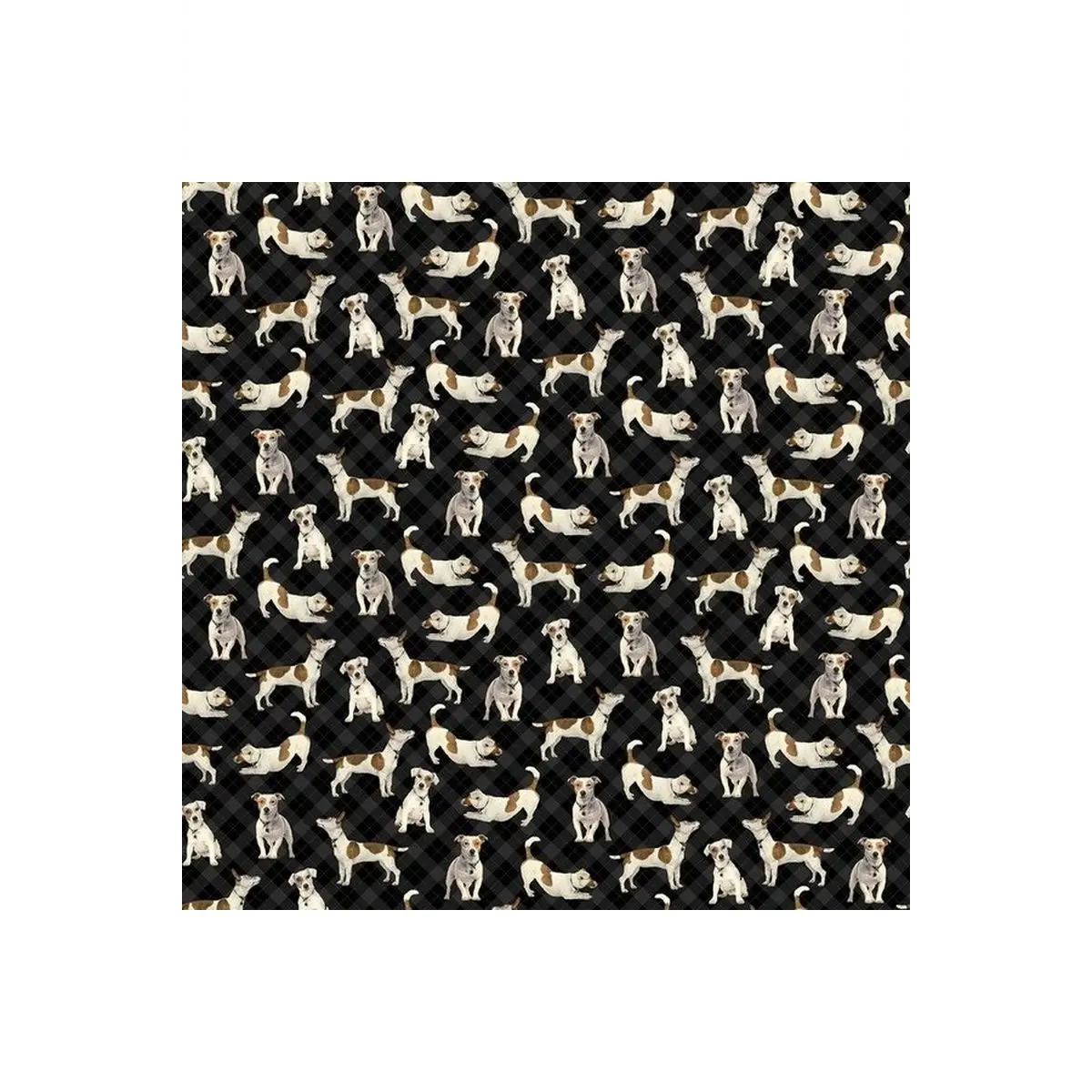 Northcott Fabrics, For The Love OF Pete Collection - Dogs Black -25306-99* (Sold By 1/2 Meter)