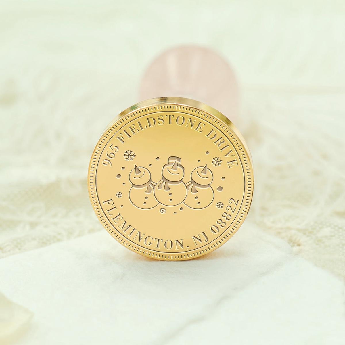 Snowman Christmas Custom Address Wax Seal Stamp