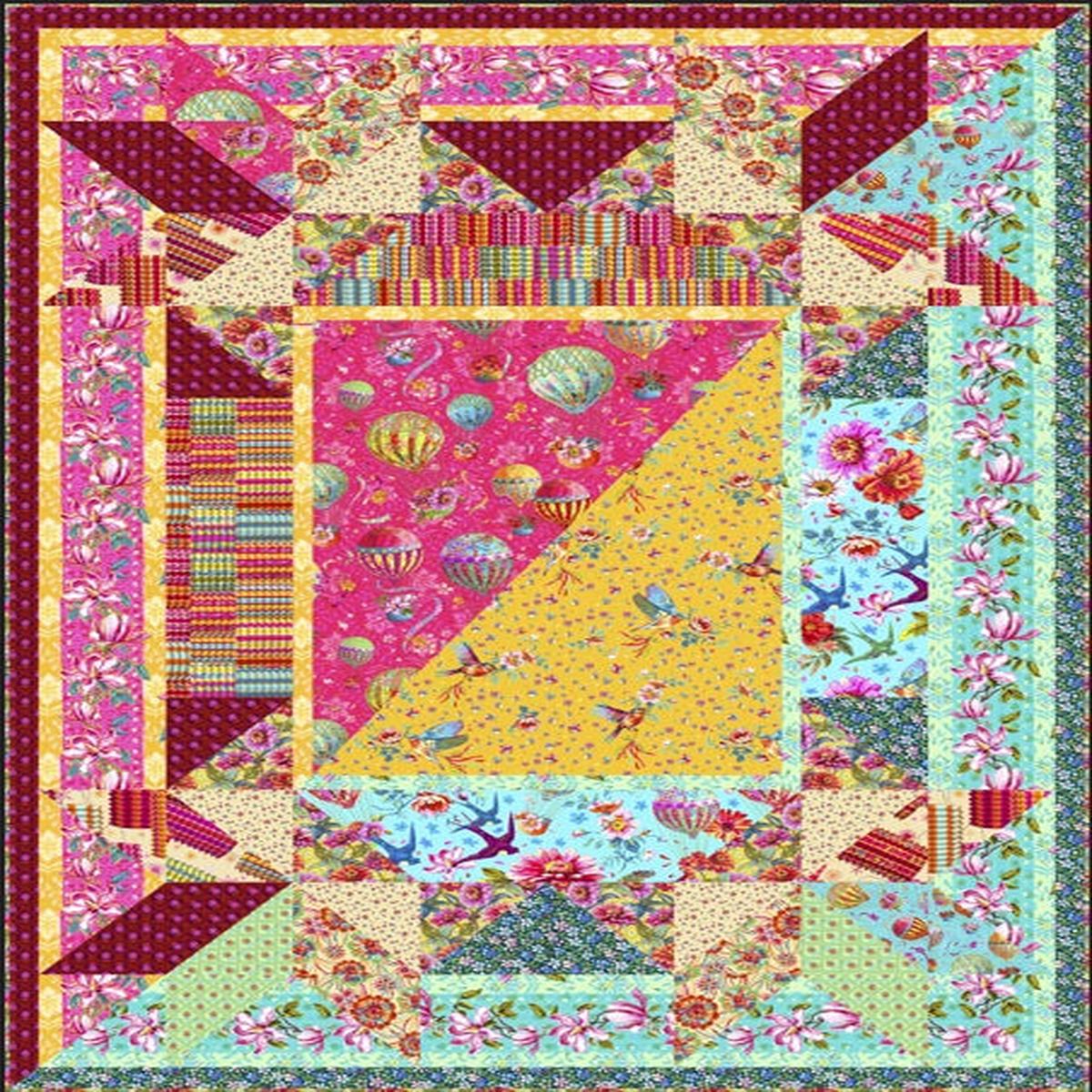 ODILE BAILLOEUL - FESTIVAL - Diagonal Patch Quilt Kit
