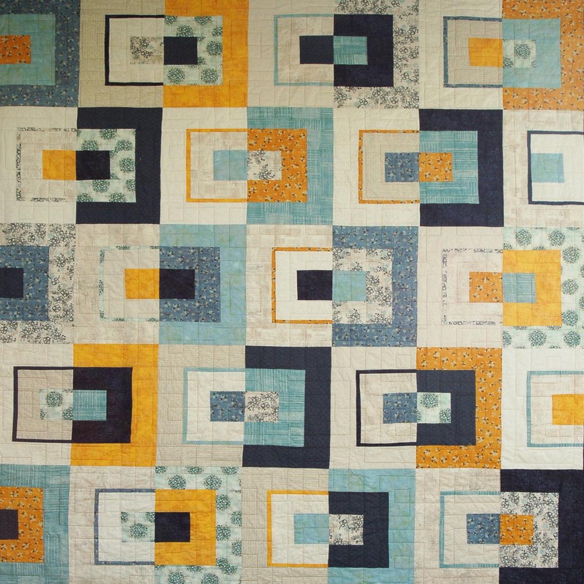 COTTON STREET COMMONS - Seth Apter - One Layer Away - Picadilly Square Quilt Kit, SHIPPING August 2026
