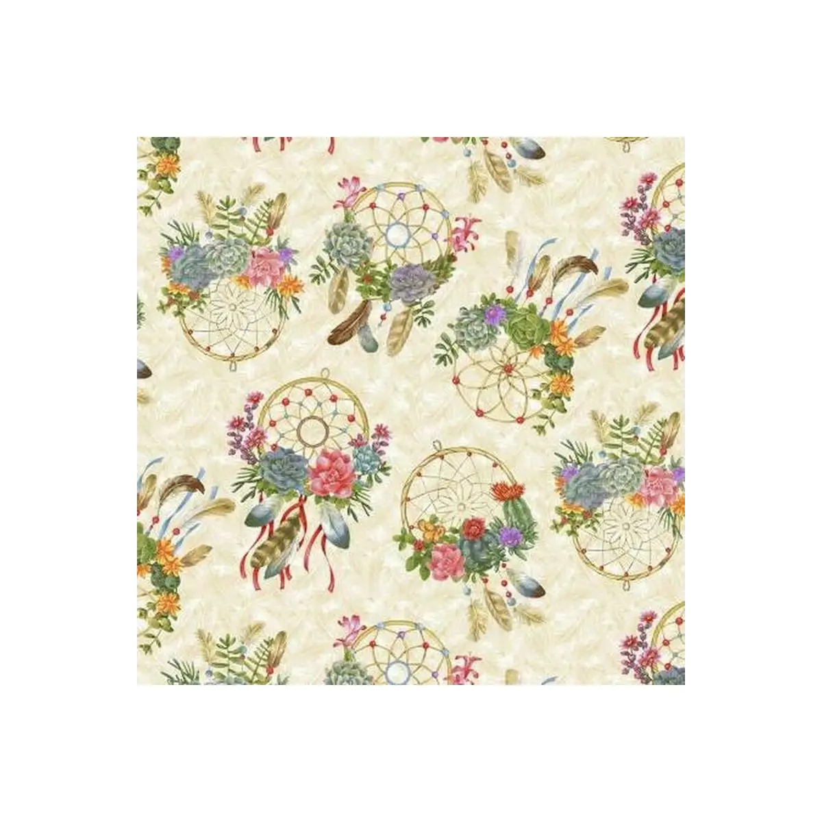 Henry Glass & Co. Fabrics, Dreamcatchers Collection - Multi Tossed* (Sold By 1/2 Meter)