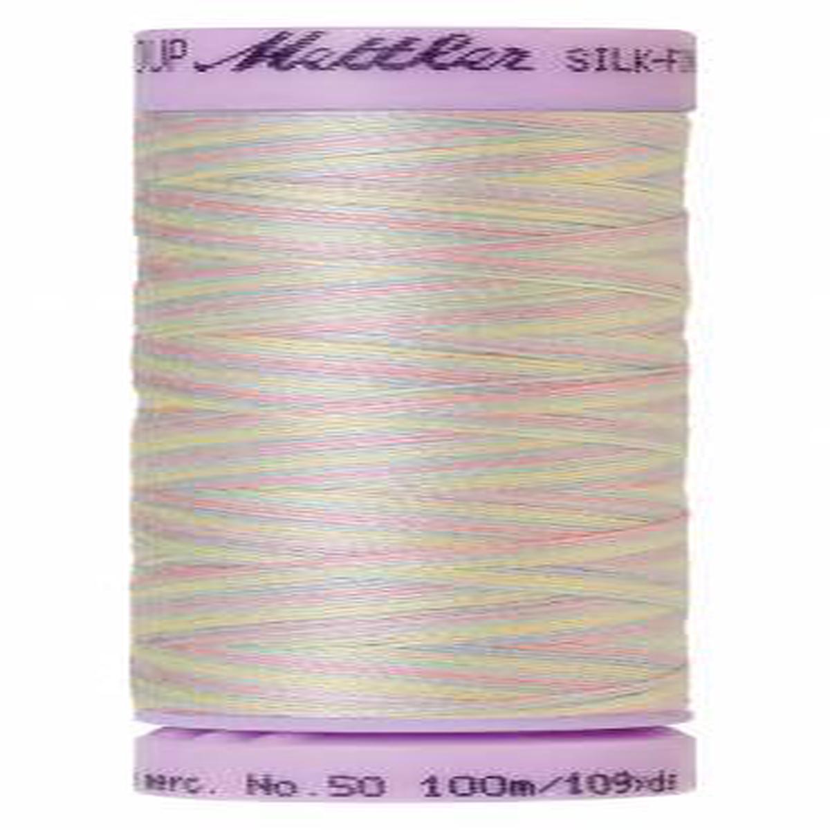 Mettler Silk-Finish 50wt Variegated Cotton Thread 109yd/100M Baby Blanket