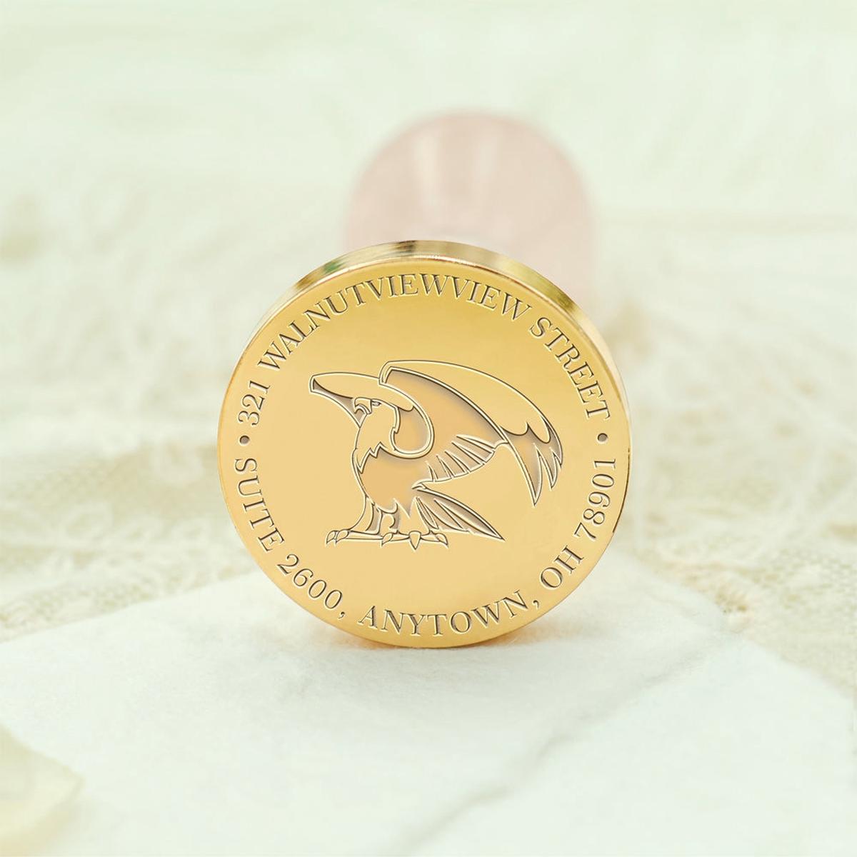 Wildlife Impressions Custom Flying Eagle Address Wax Seal Stamp