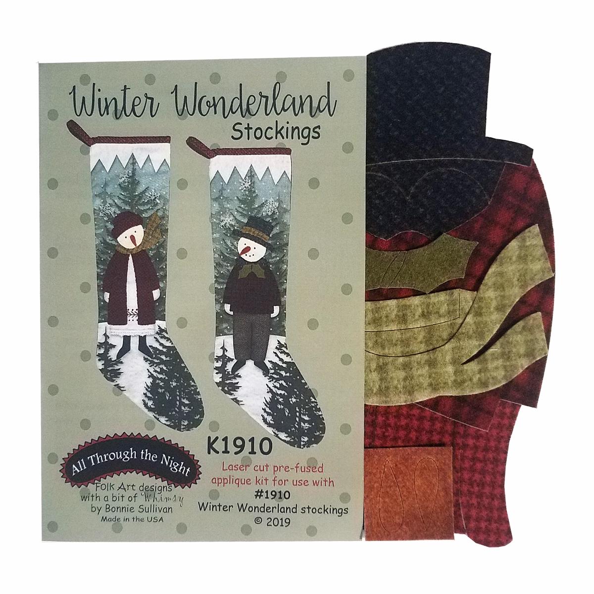 KA1910 Winter Wonderland Stockings Applique Pieces