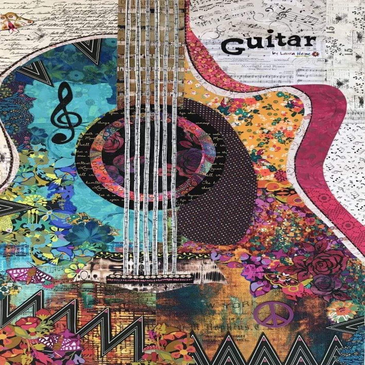 LAURA HEINE - Guitar Collage Pattern