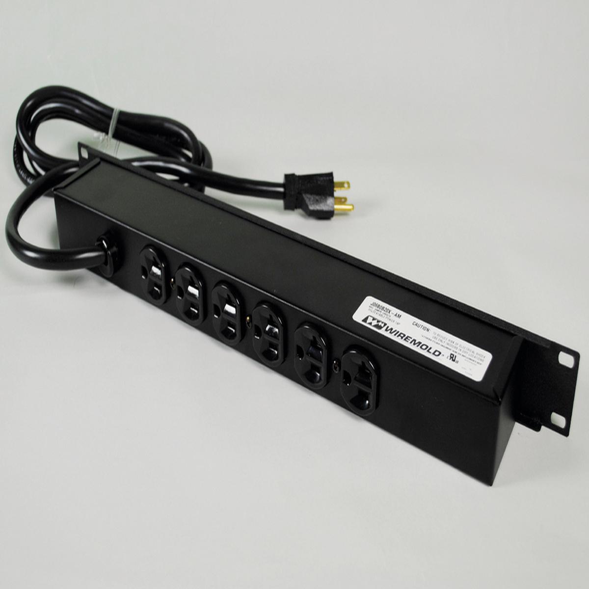 Rack Mount 120V/20A/6 rear O/L /6' cord/built in ammeter