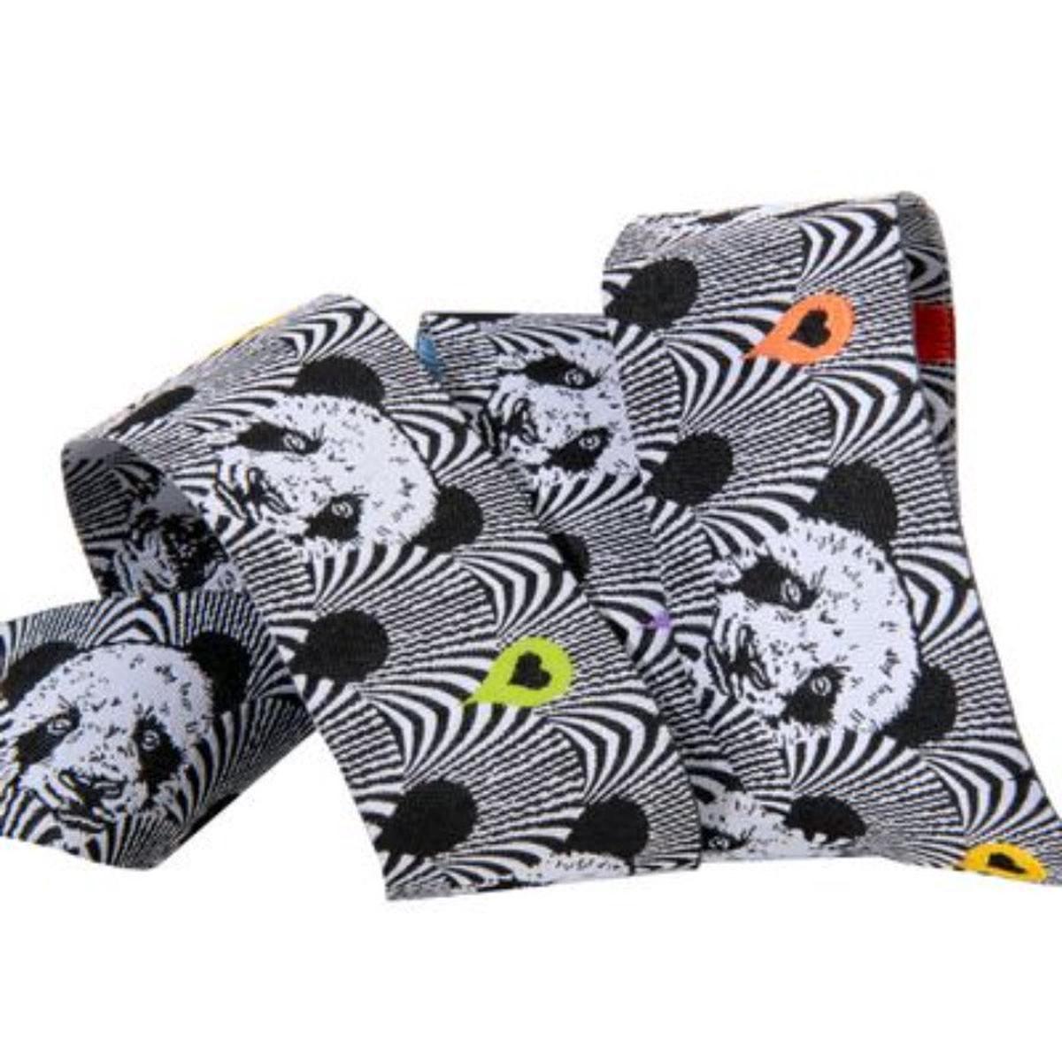 RENAISSANCE RIBBONS - Tula Pink Linework - Panda Lovers 1-1/2 in PRICE PER HALF A YARD