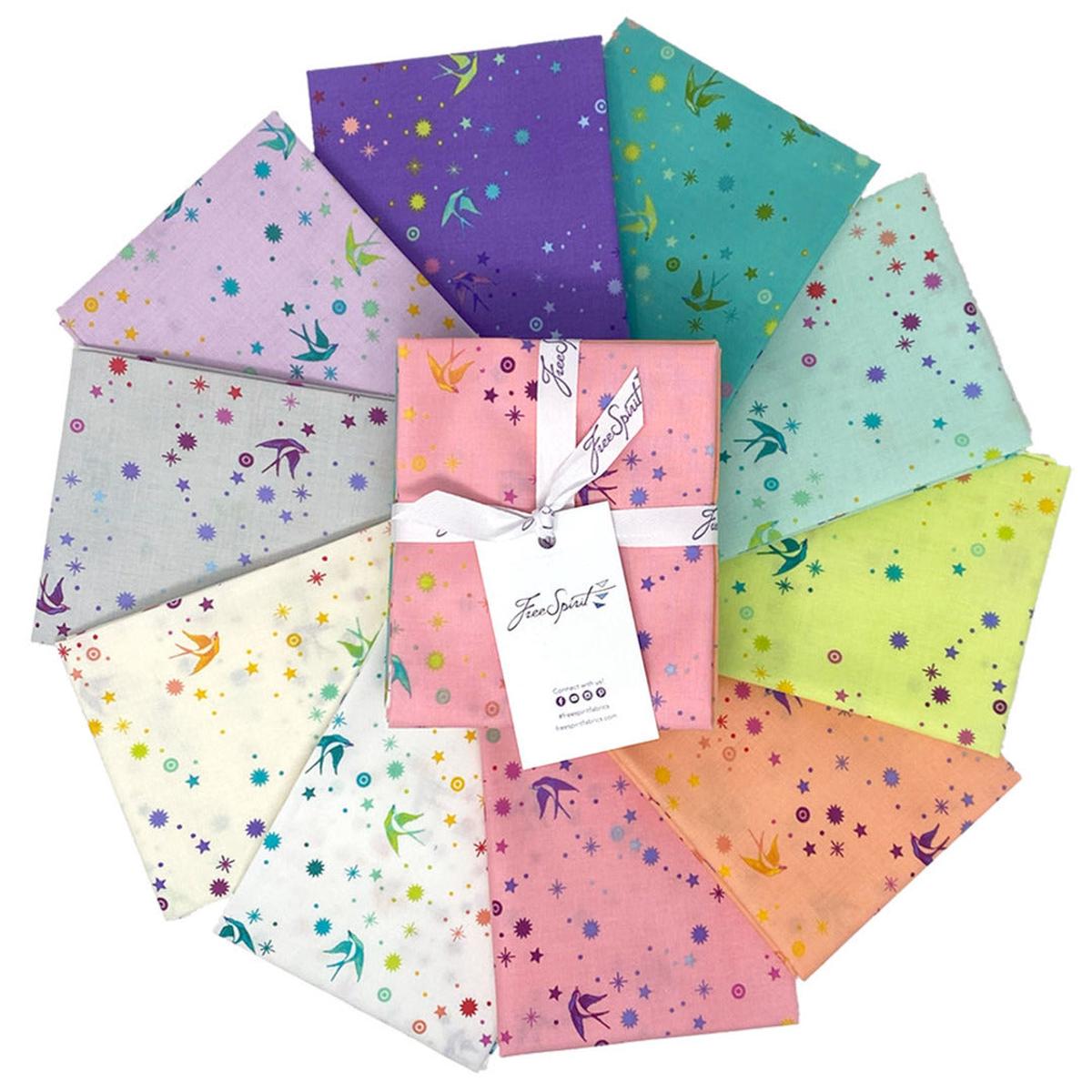 TULA PINK - True Colors - Fairy Dust, Pre-cut Bundles