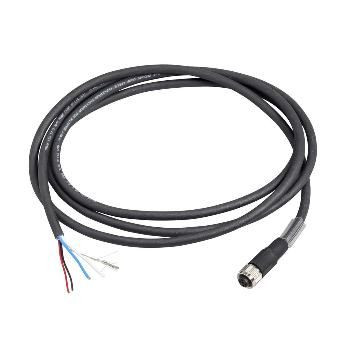 CANopen bus daisy chain cable - angled - M12-A male-female - 2m