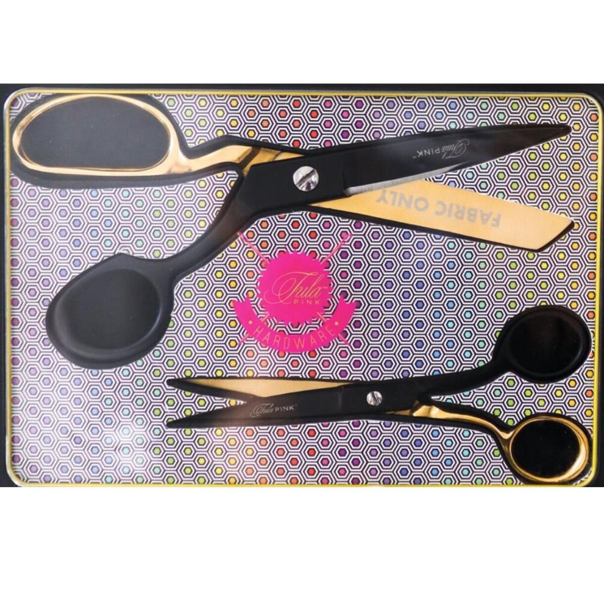 Tula Pink Limited Edition Black & Gold Scissors Tin