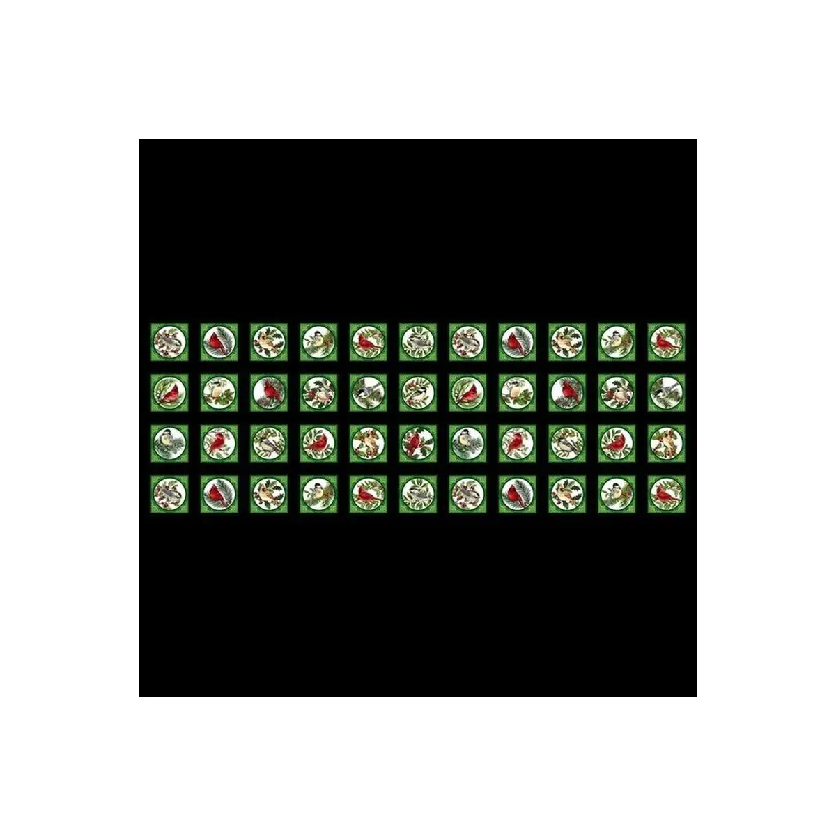 Henry Glass & Co. Fabrics, Winter Garden Collection - 3 x 3 inch stamps - 2825-99 (Sold By 1/2 Meter)