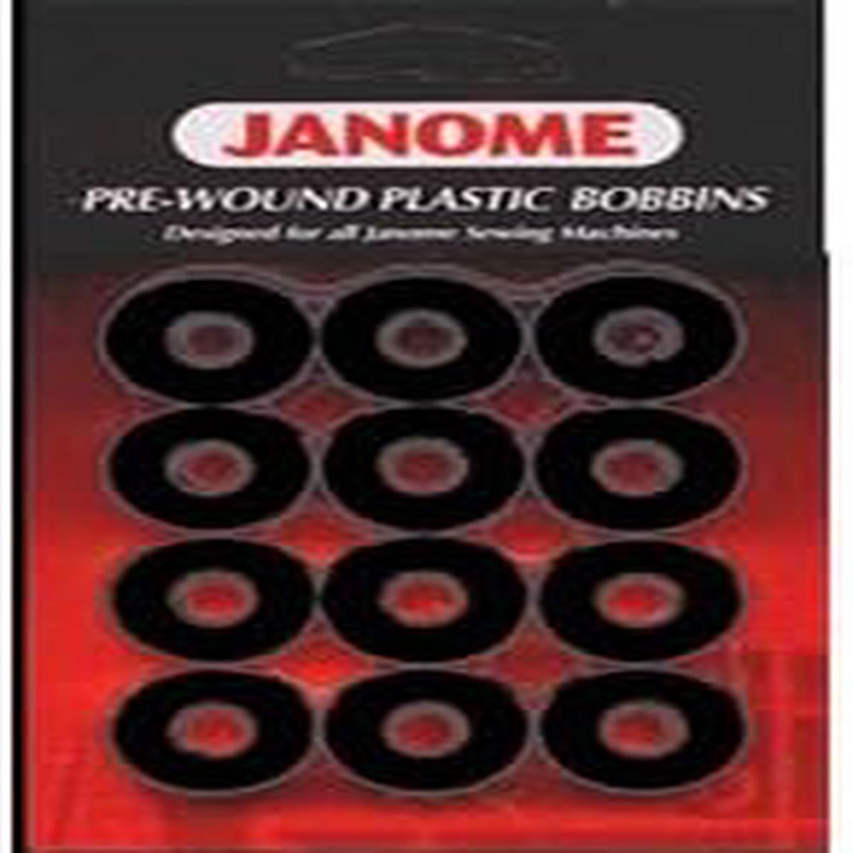 Janome Pre-wound Bobbins, Black