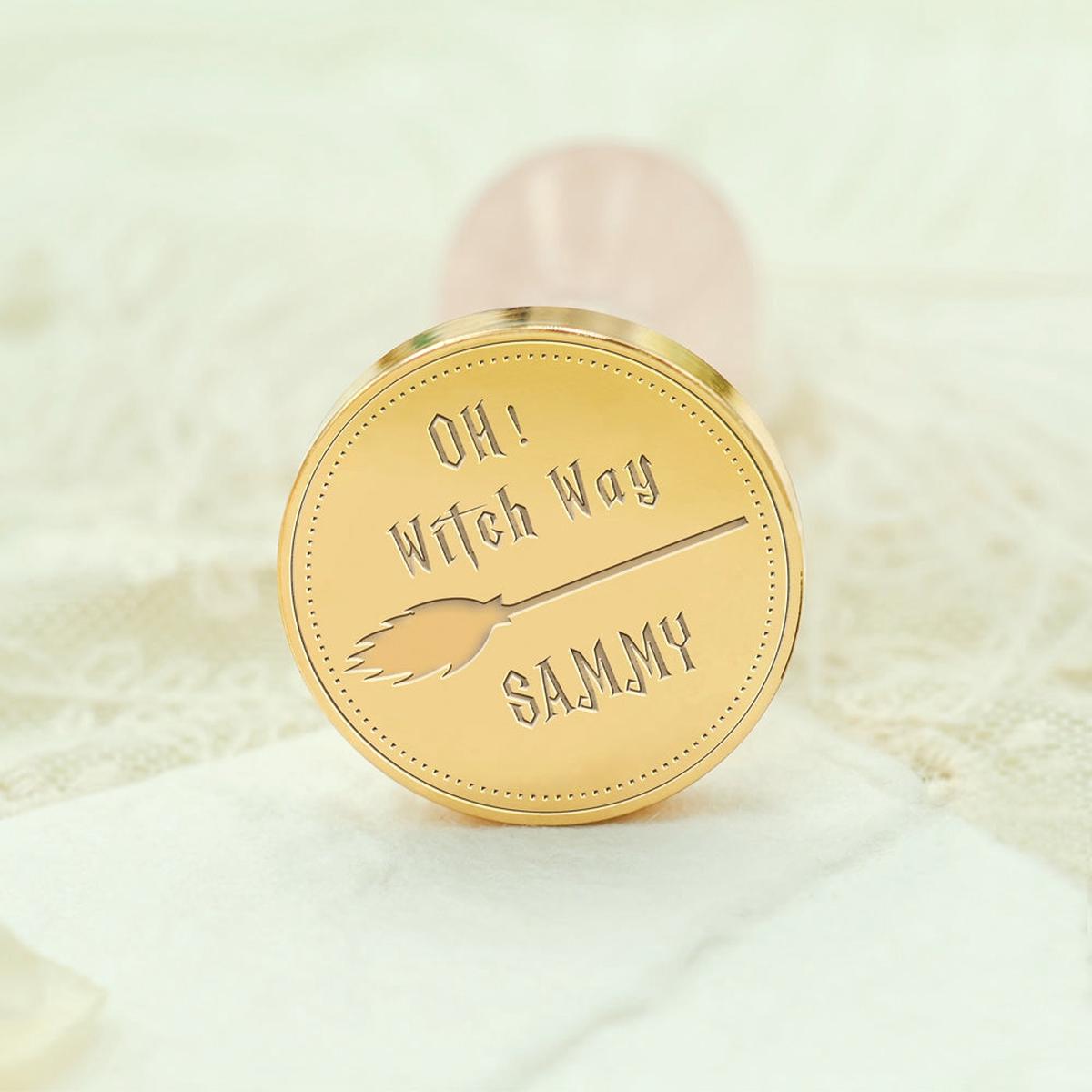 Custom Broomstick Halloween Name Wax Seal Stamp