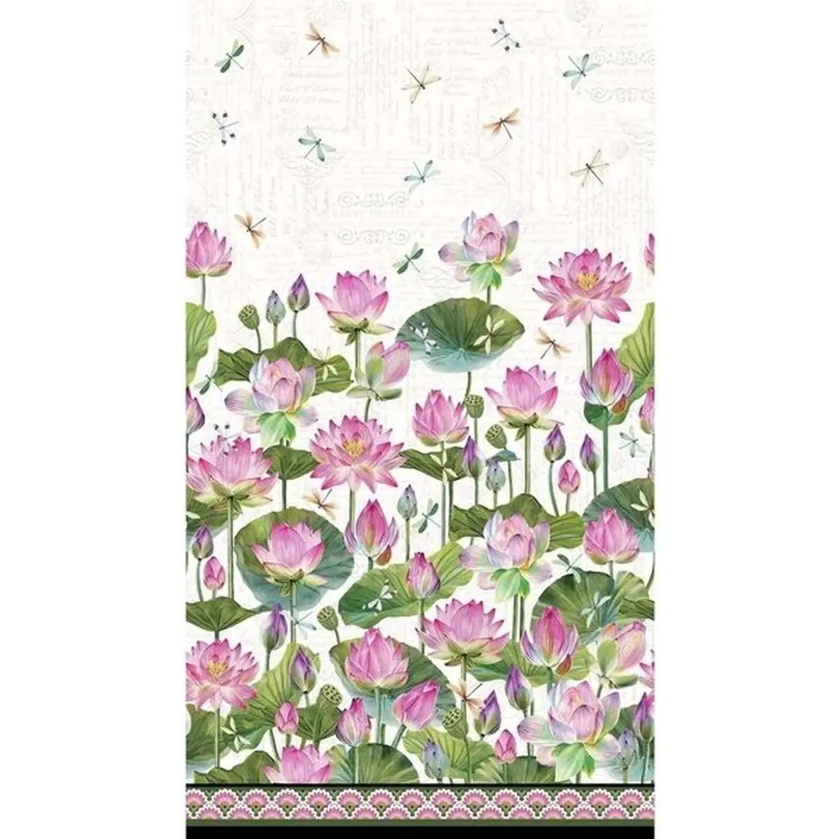 Northcott Fabrics, Water Lilies Collection - Full Width Border - DP25055-11 (Sold By 1/2 Meter)