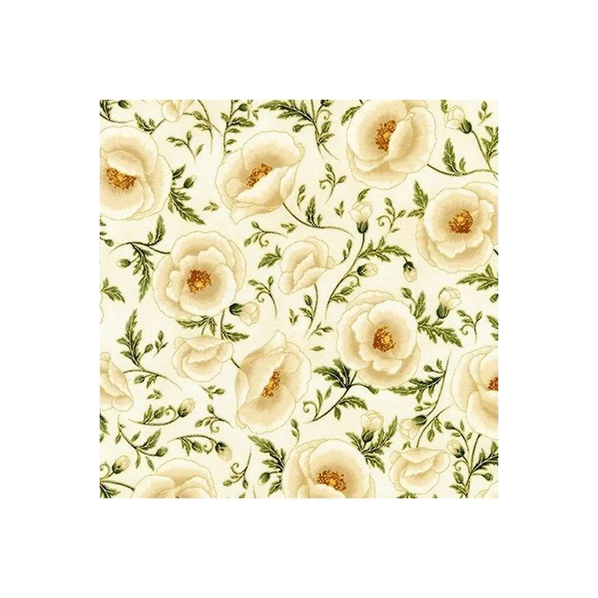 Robert Kaufman Fabrics, Gilded Blooms Collection - Metallic (Sold By 1/2 Meter)