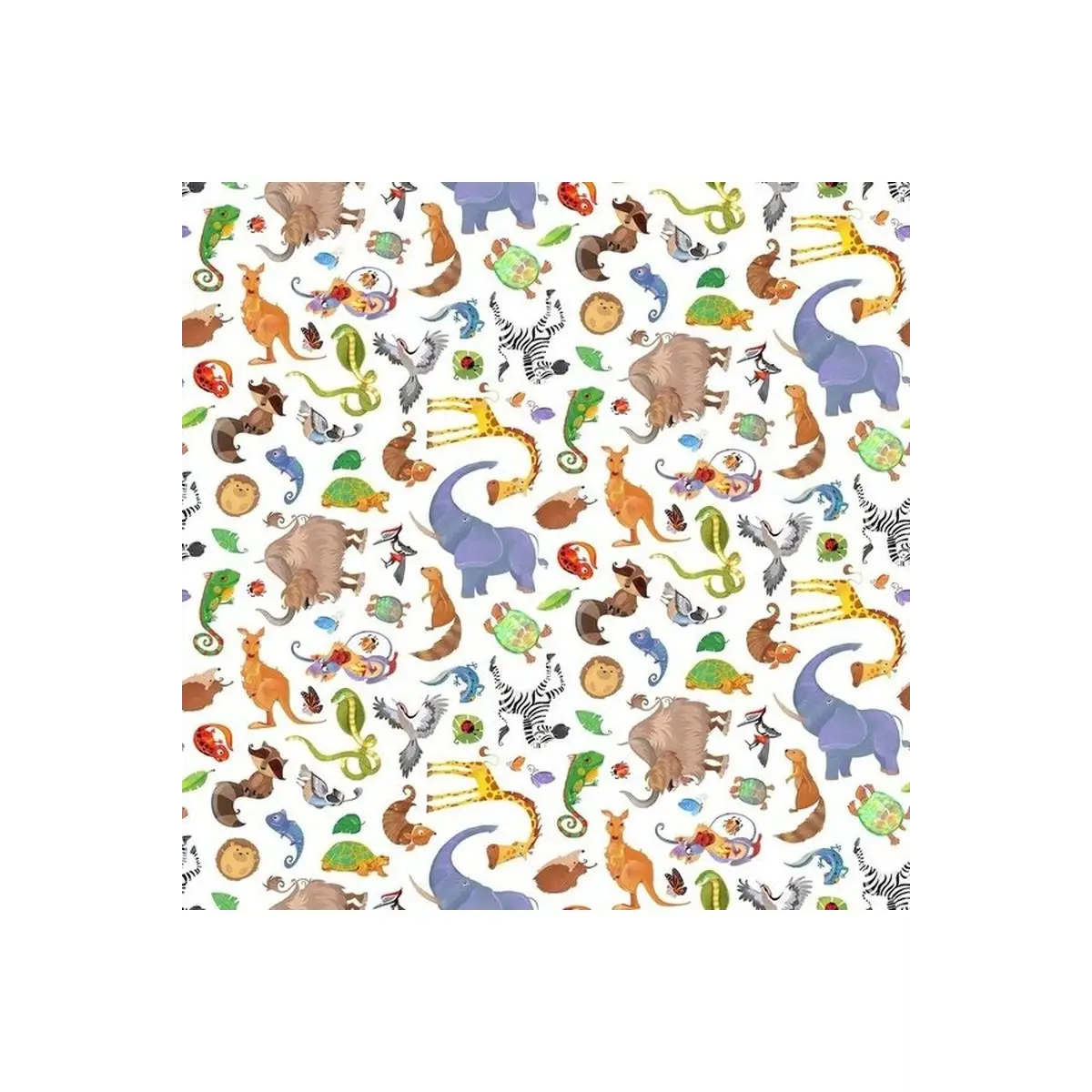 Northcott Fabrics, ABC 123 Collection - Land Animals - DP24947 (Sold By 1/2 Meter)