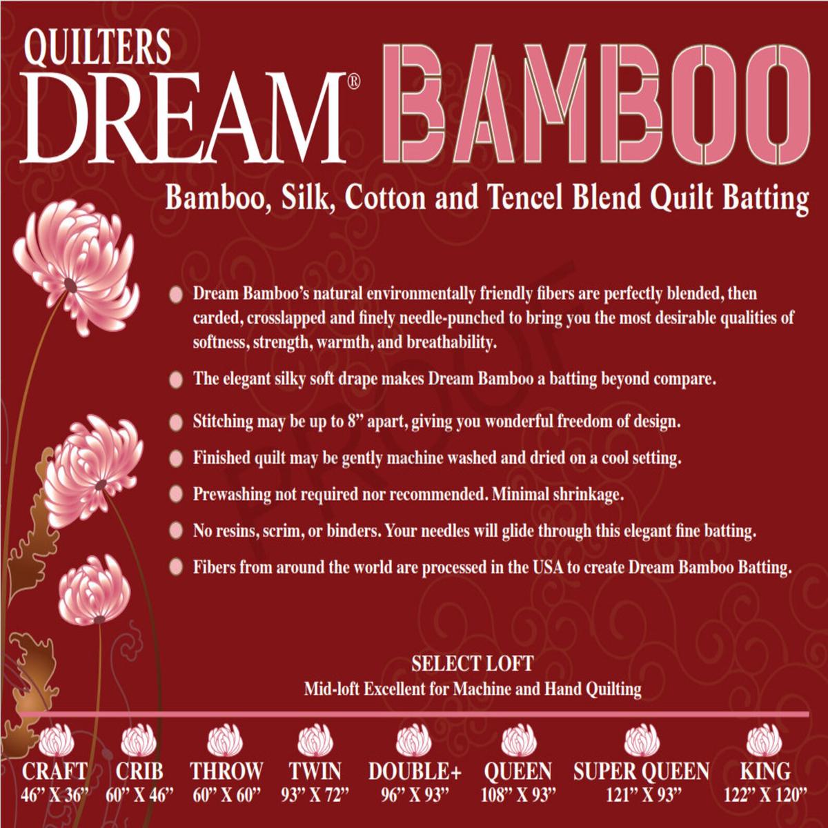 QUILTER`S DREAM - Dream Bamboo Batting