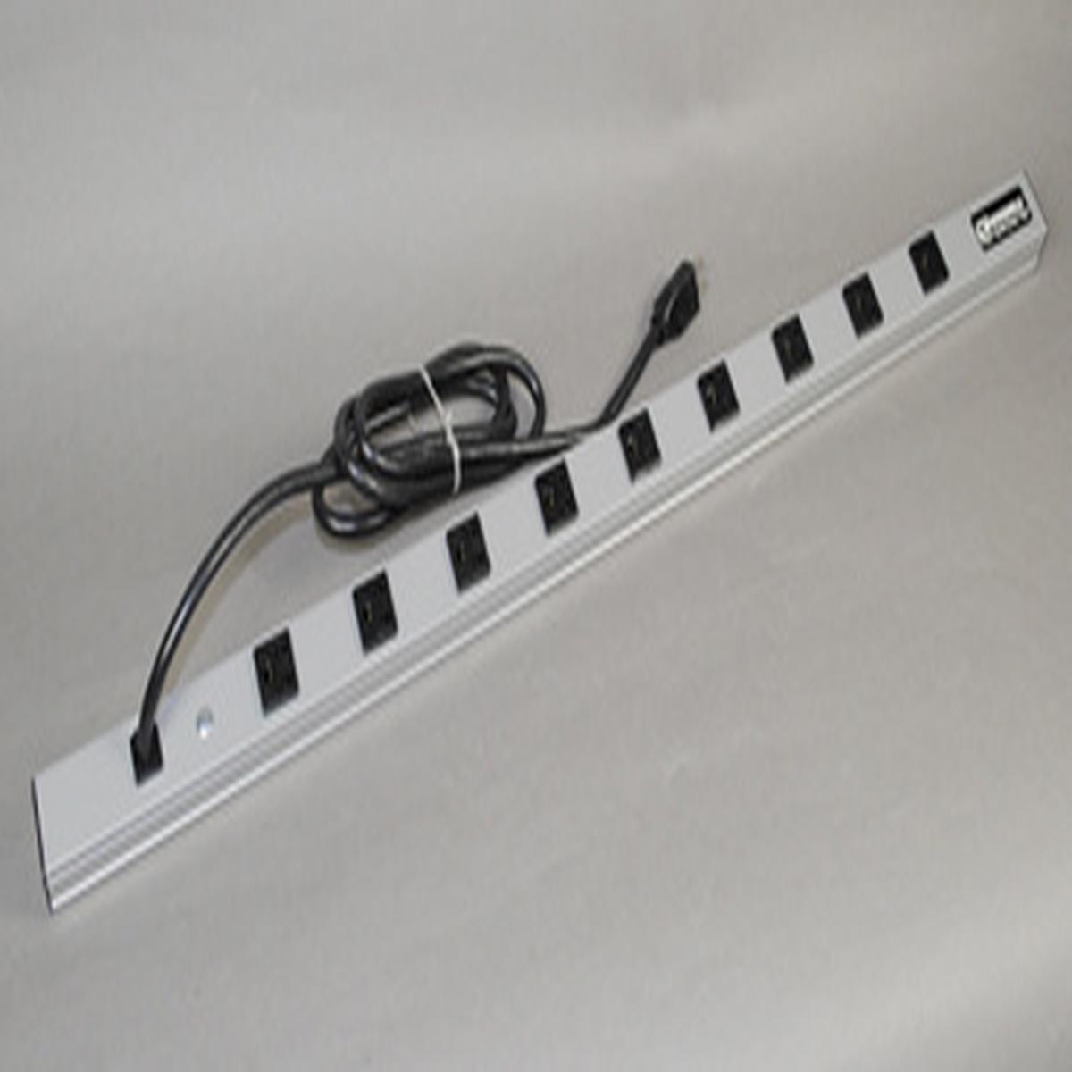 CabinetMate Plug-In Outlet Center Unit / 120V/15A/36 long/9 O/L /15' cord