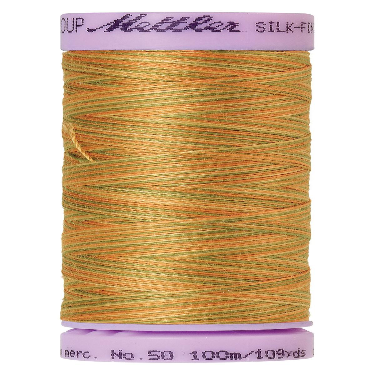 Mettler Silk-Finish 50wt Variegated Cotton Thread 109yd/100M New Fields