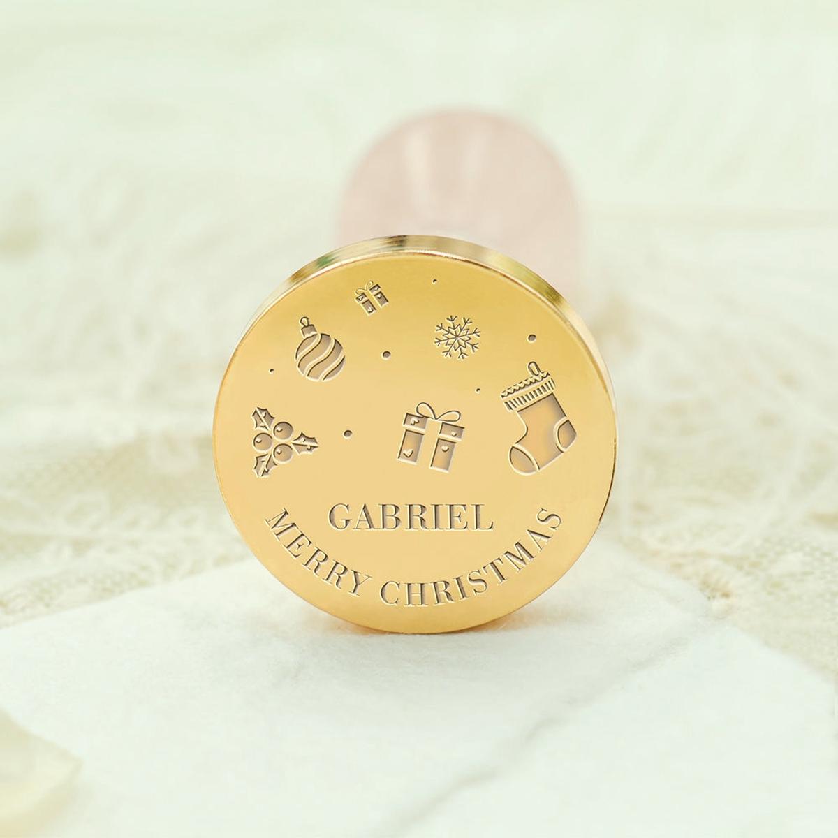 Falling Gifts Christmas Custom Name Wax Seal Stamp