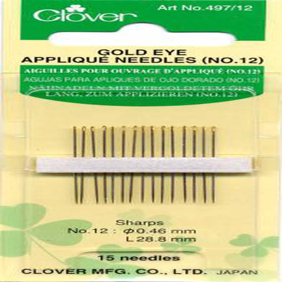 CLOVER Applique Needles Size 12