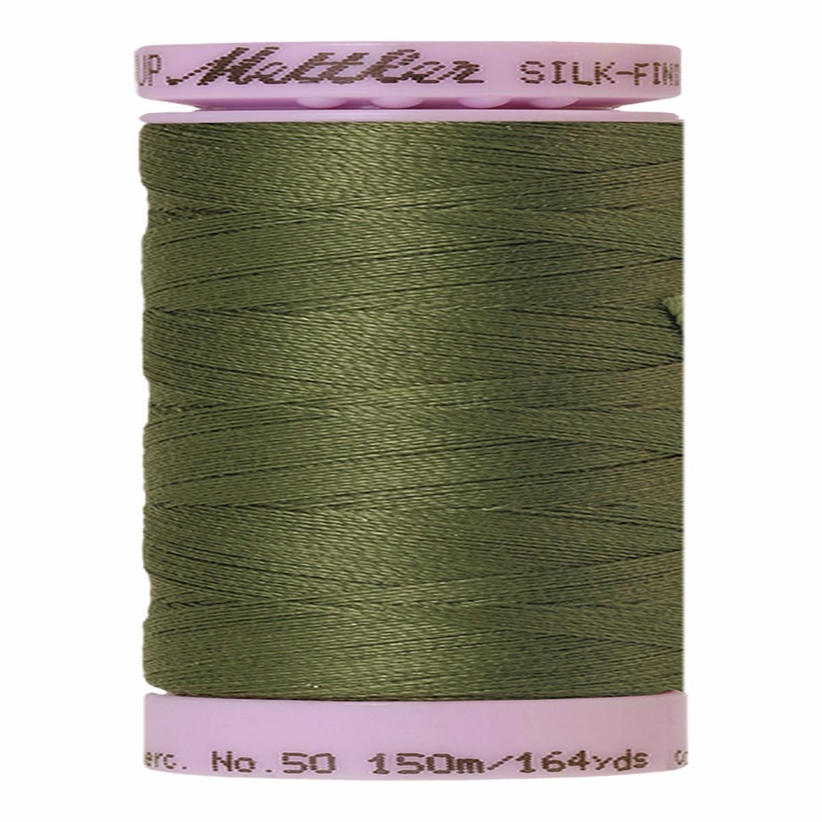 Mettler Silk-finish 50wt Solid Cotton Thread 164yd/150m Seagrass