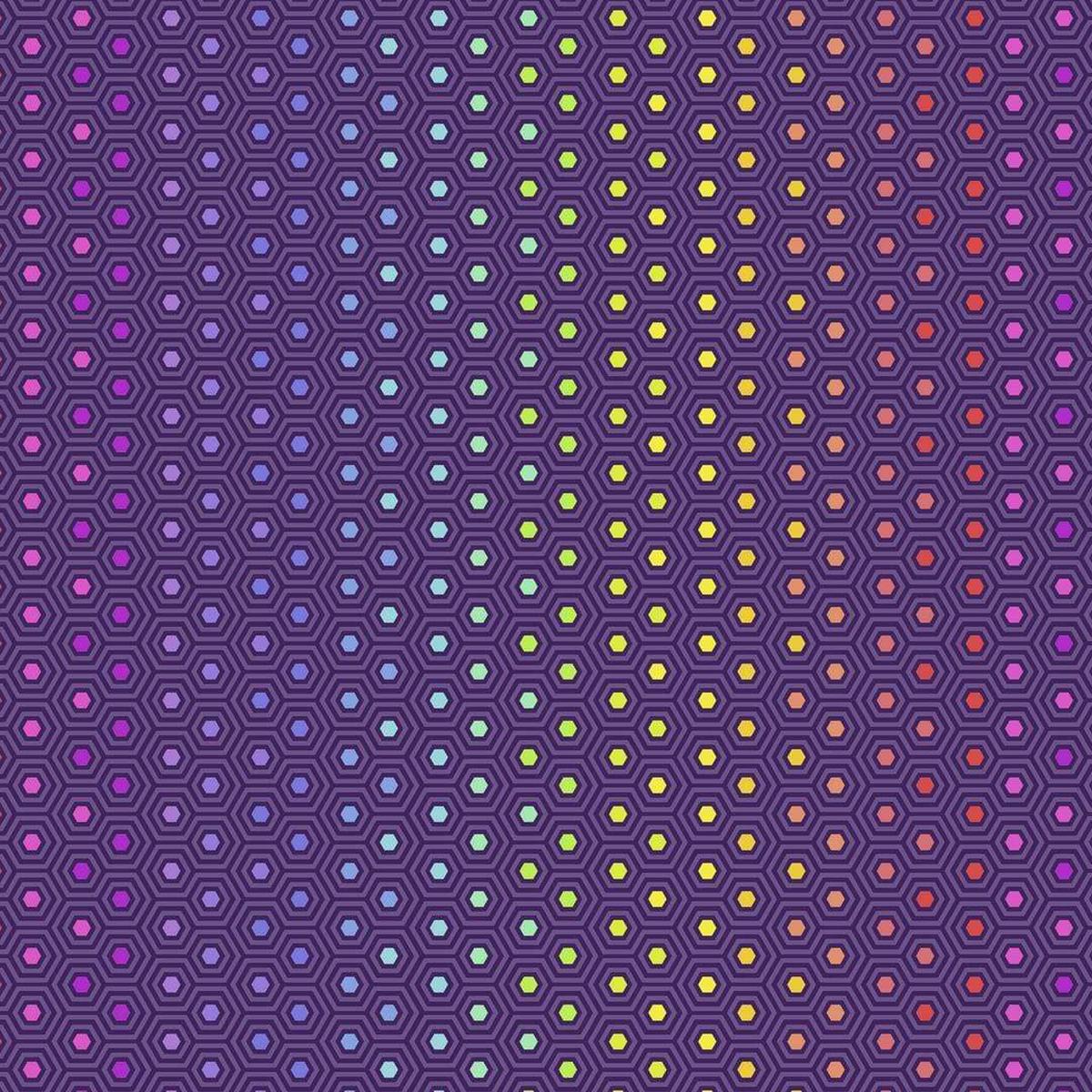 TULA PINK - TRUE COLORS - HEXY RAINBOW, STARLING