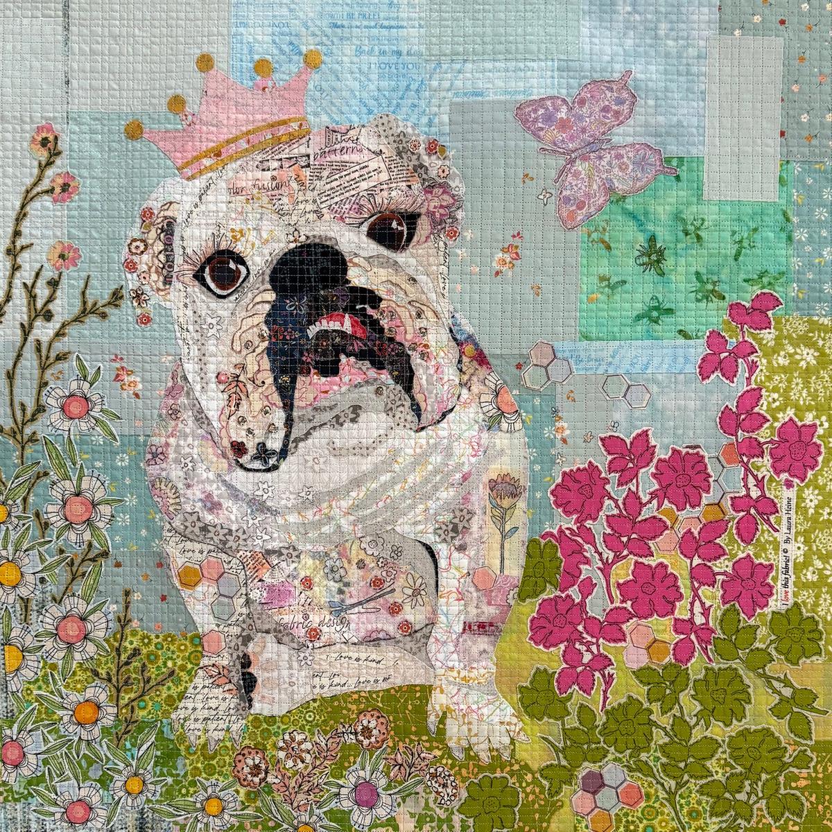 LAURA HEINE - My Girl (Bulldog) Collage Pattern