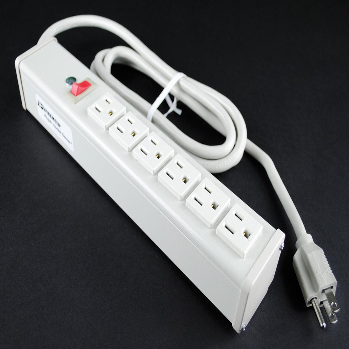 Plug-In Outlet Center Unit / 120V/15A/6 O/L /lighted switch/15' cord