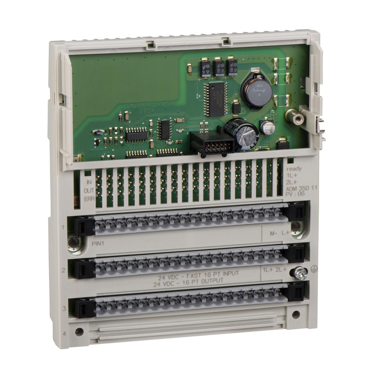discrete I/O module Modicon Momentum - Conformal coating - 16I / 8O solid state