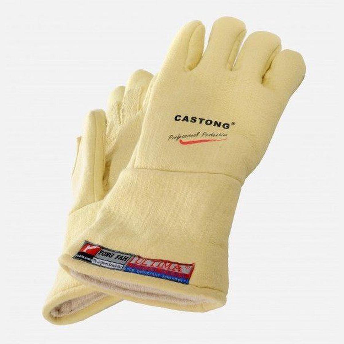 Heat resistant 600C cuff 16'' castong para-armid gloves