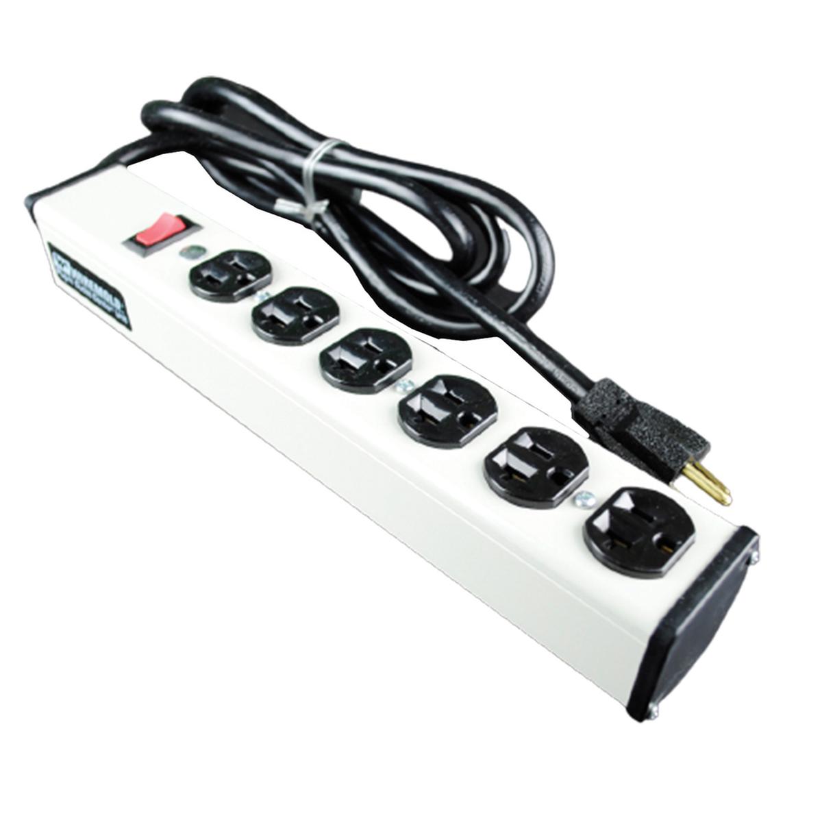 Plug-In Outlet Center Unit / 120V/20A/6 O/L /lighted switch/15' cord