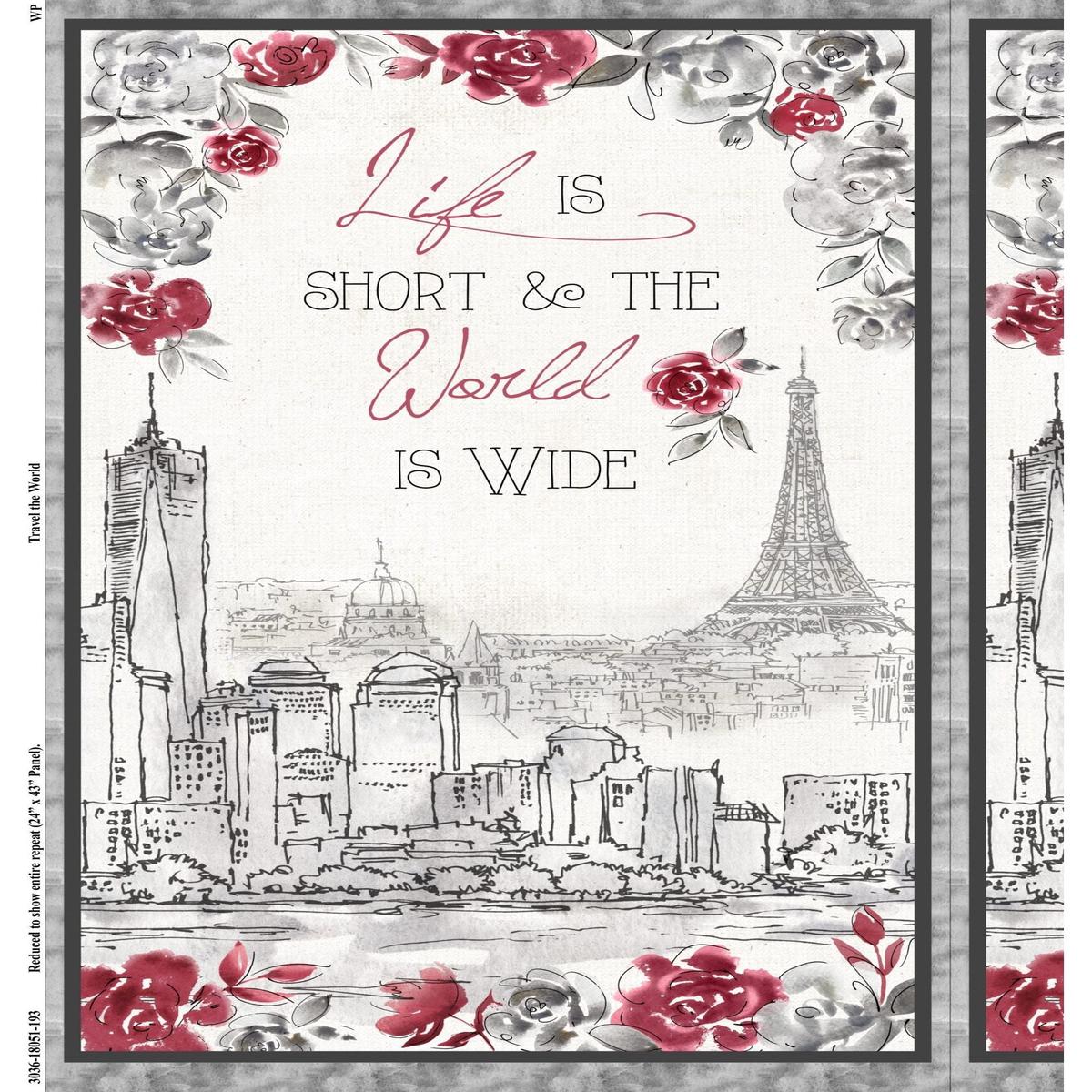 Travel the World Panel by Wilmington Prints* (Sold By 1/2 Meter)