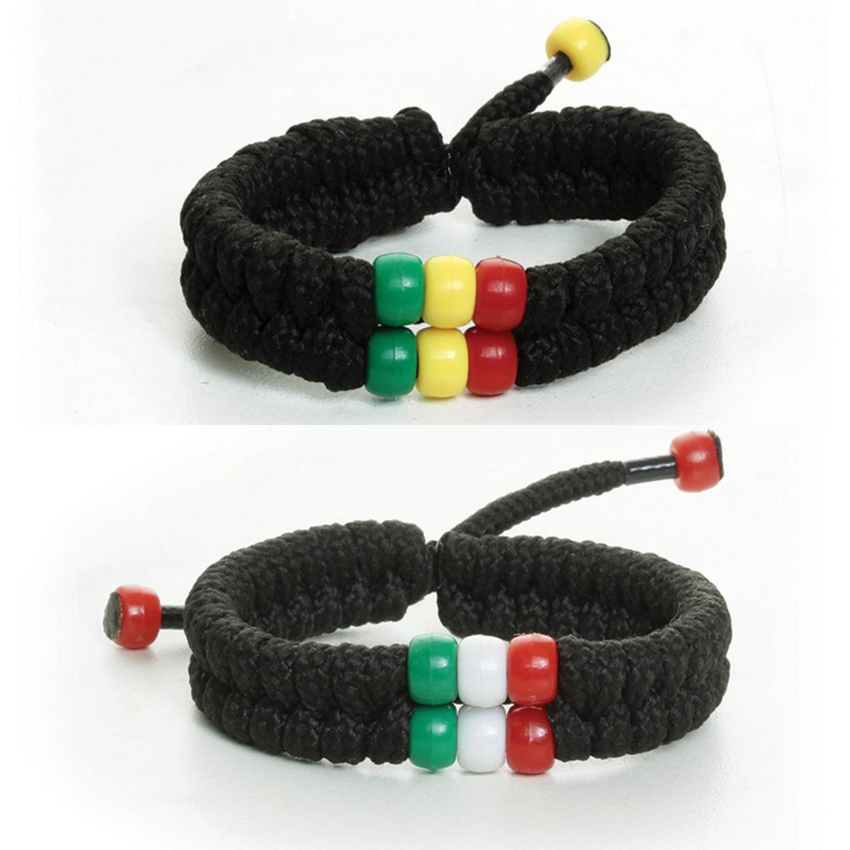 African Bead Shoelace Bracelet