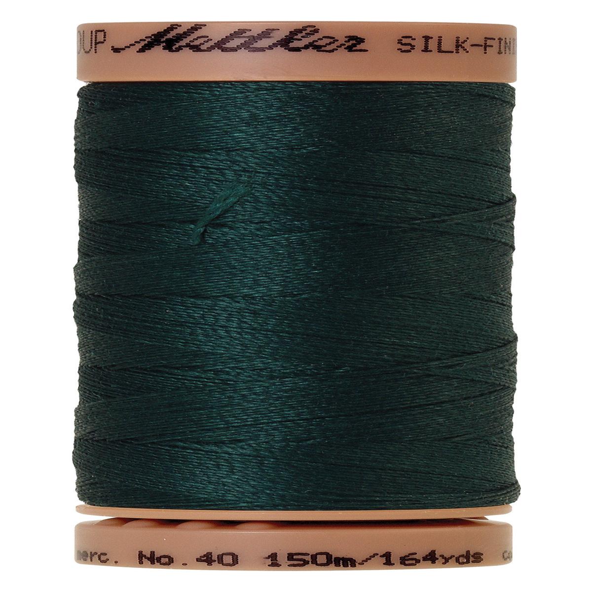Mettler Silk-Finish 40wt Solid Cotton Thread 150M Swamp