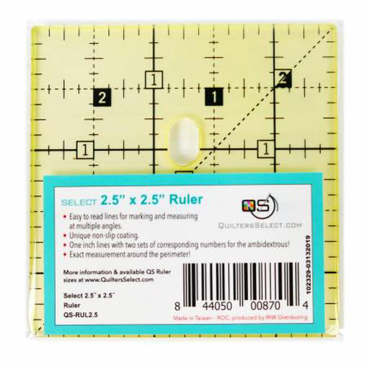 QUILTERS SELECT - Non-Slip Ruler 2-1/2in x 2-1/2in
