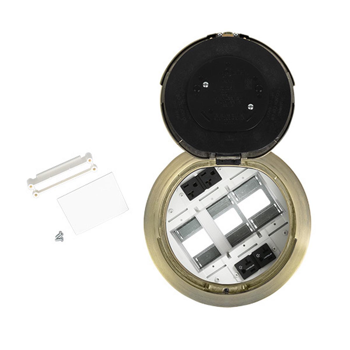 8IN PRWRD FLUSH SATIN BRASS ASSY MARKED CONTROLLED BK CKT