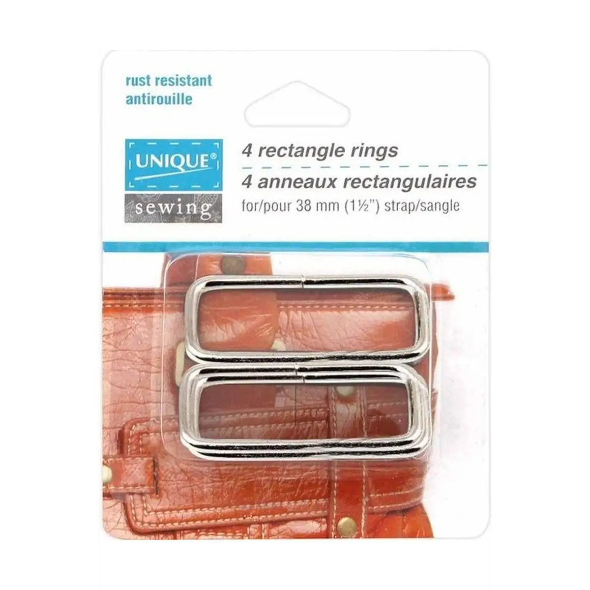 UNIQUE SEWING Rectangle Rings - 38mm (1 1/2